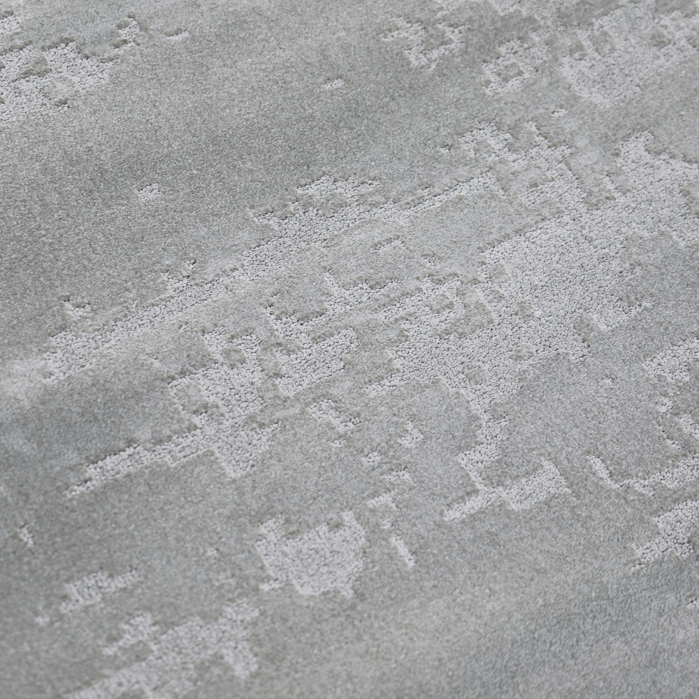 Textured gray woven rug with abstract design for contemporary home styling