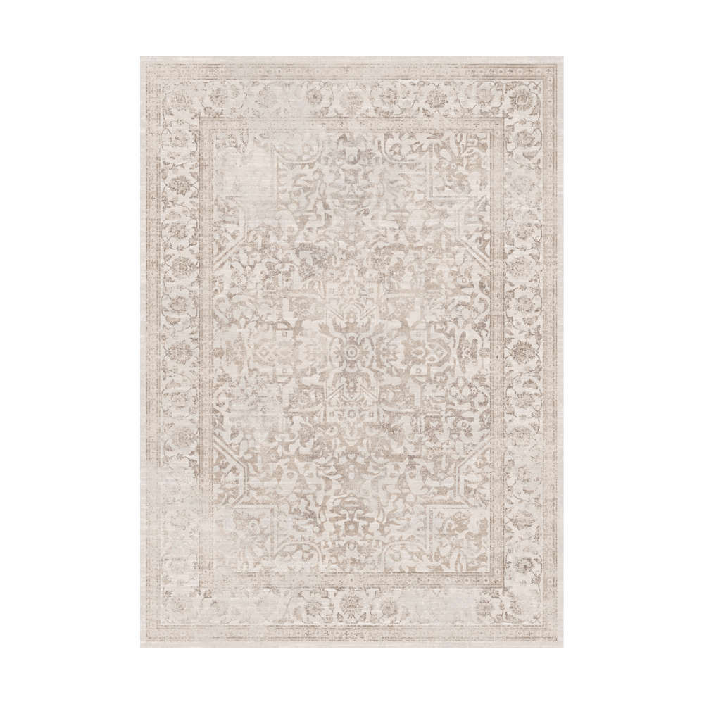 Beige vintage floral area rug from Rugsway, perfect for elegant home decor.