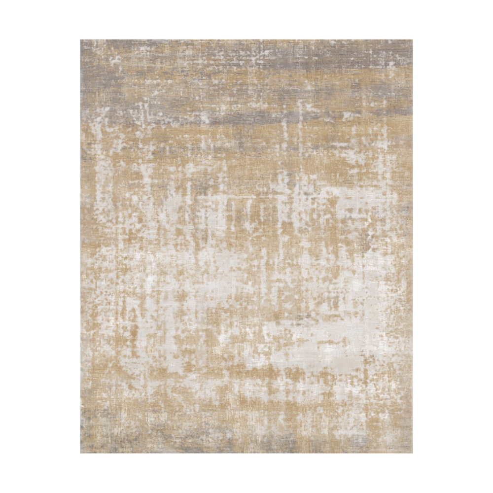 Whispering Sunset Simple Rug showcasing beige and gray tones for modern decor.