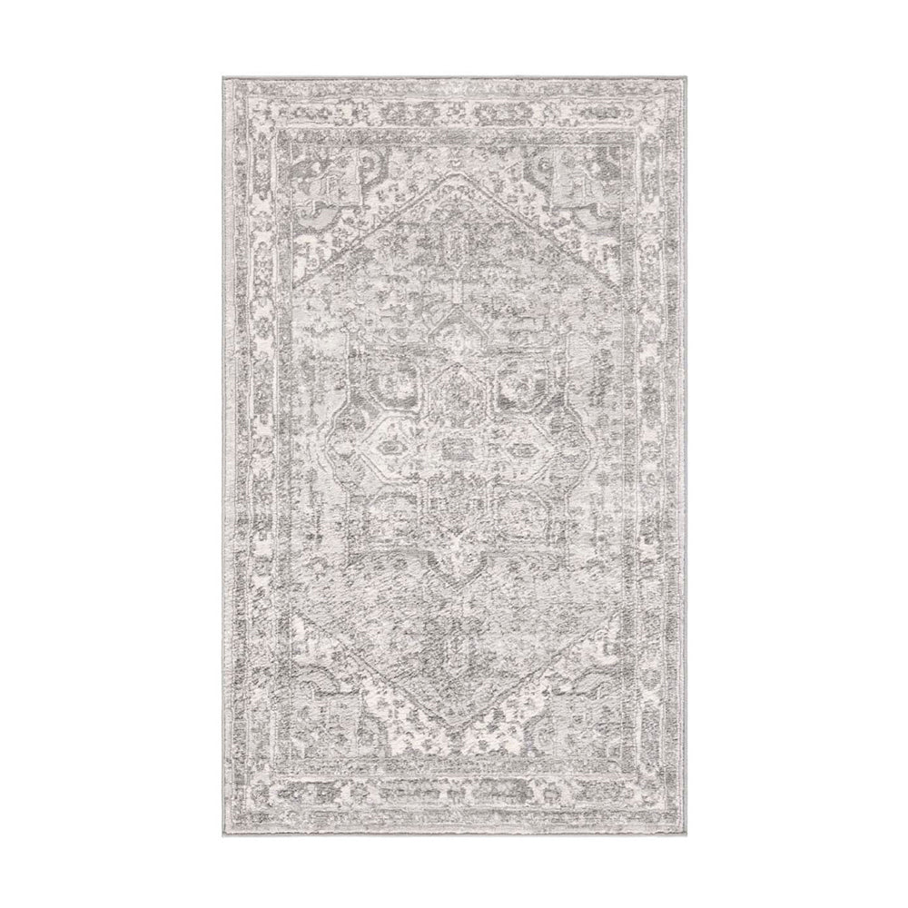 Shimmering Valley elegant rug in light gray with intricate vintage design