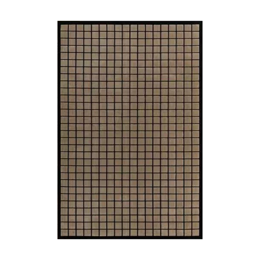 Leon Checkered Washable Rug in neutral tones for stylish home decor