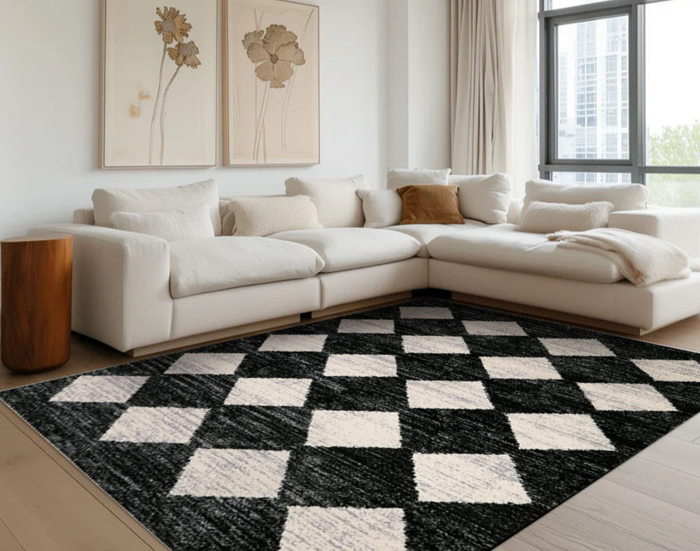 Thelonius Checkered Washable Rugs