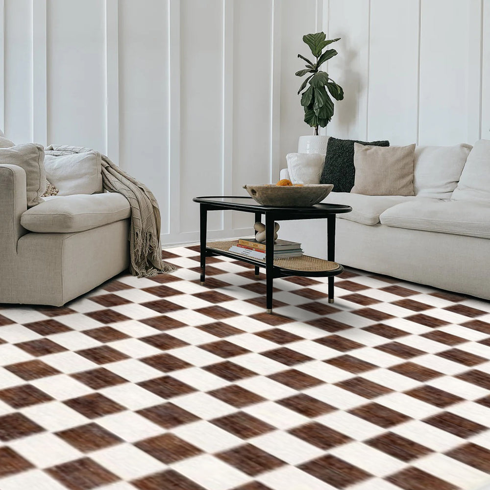 Ambrose Checkered Washable Rugs
