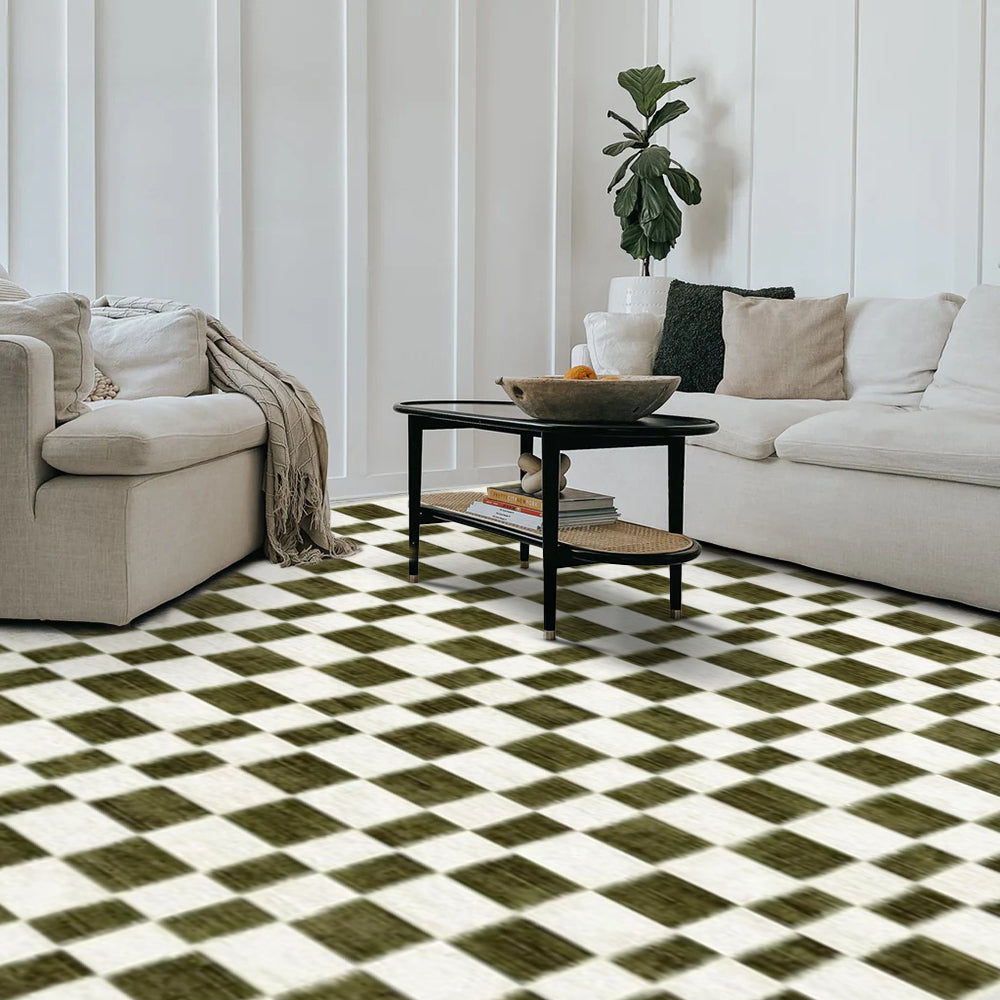 Anselm Checkered Washable Rugs