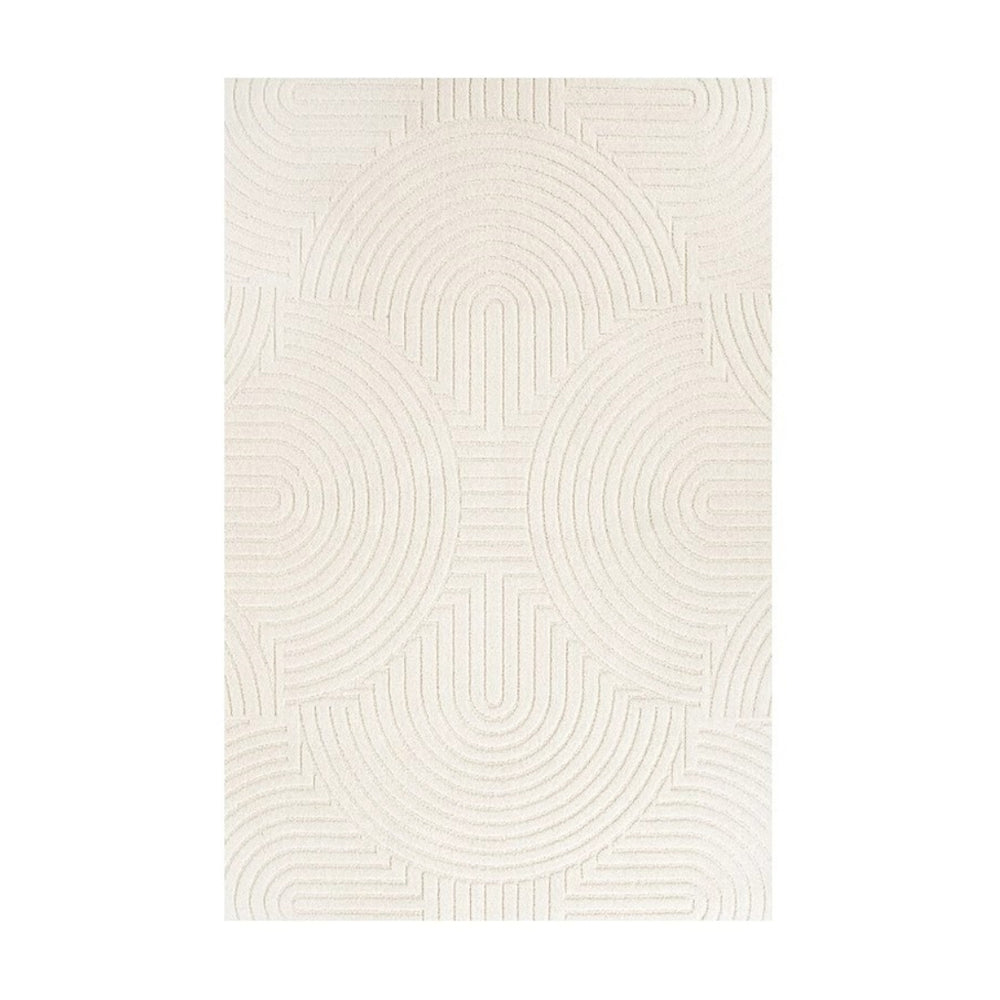 Radiant Echo Seren washable rug with geometric circle pattern