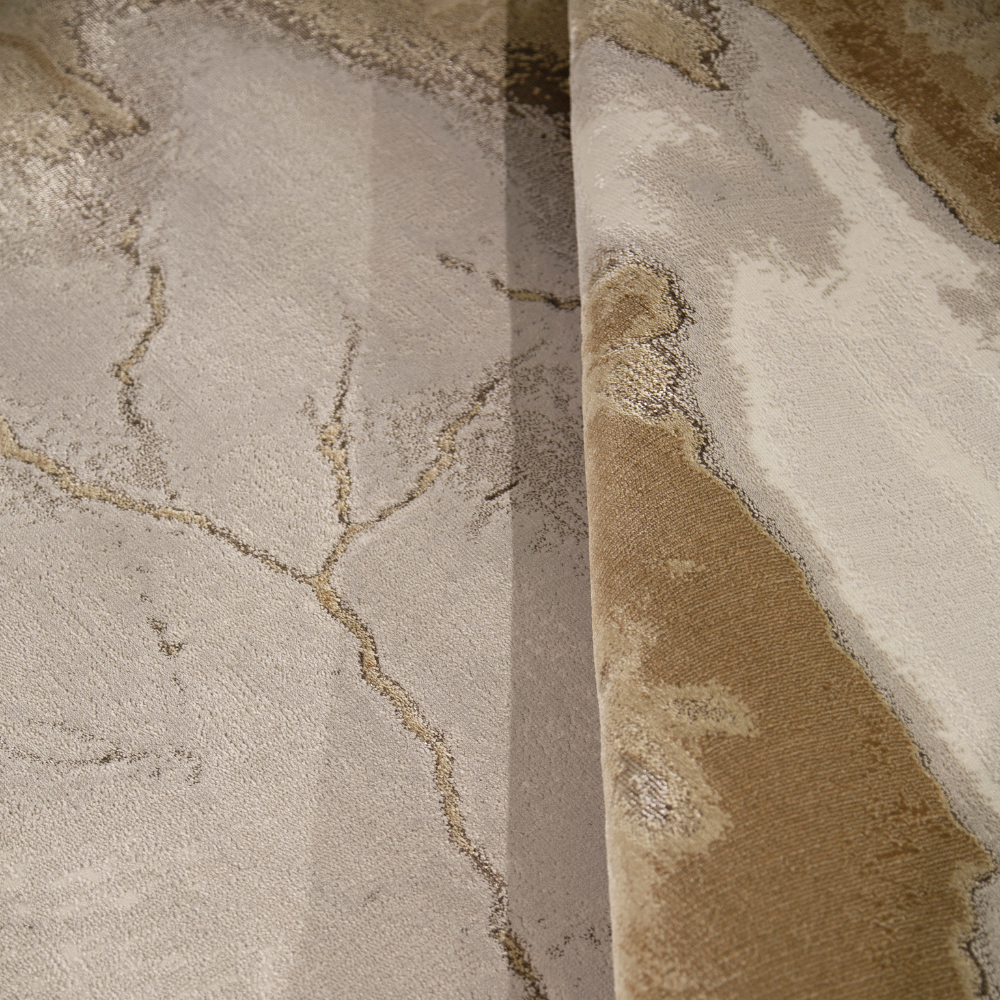 Nova Abstract Textured Rug design in soft beige and gray tones for modern interiors.