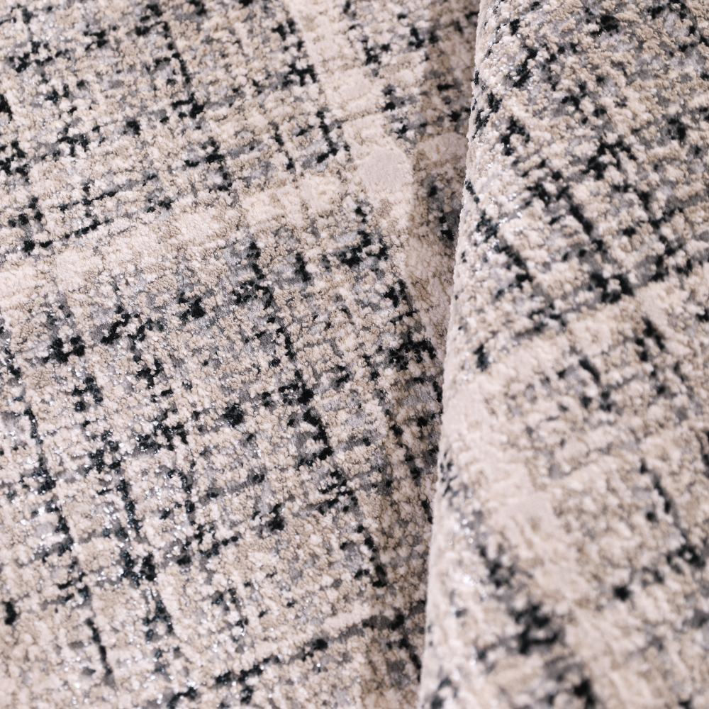 Ridge checkered textured rug in neutral colors for modern interiors