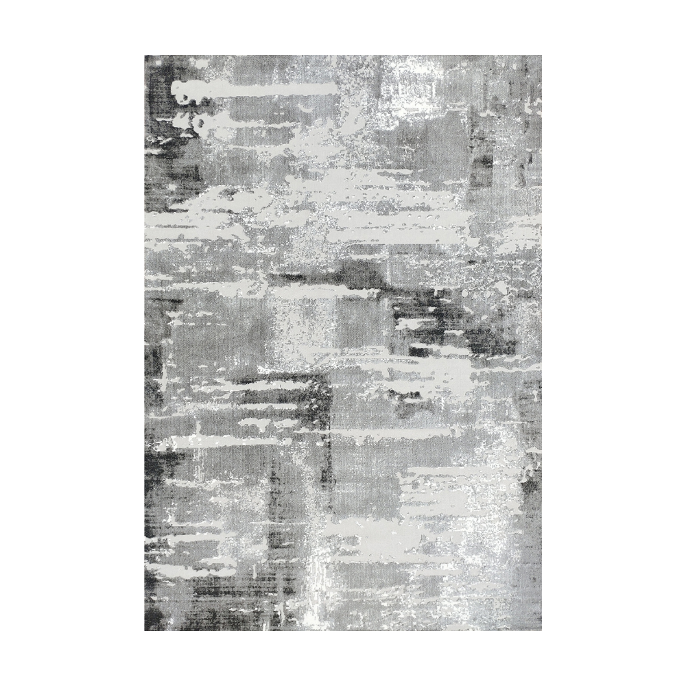 Skye Abstract Textured Rug in gray and white for contemporary home decor