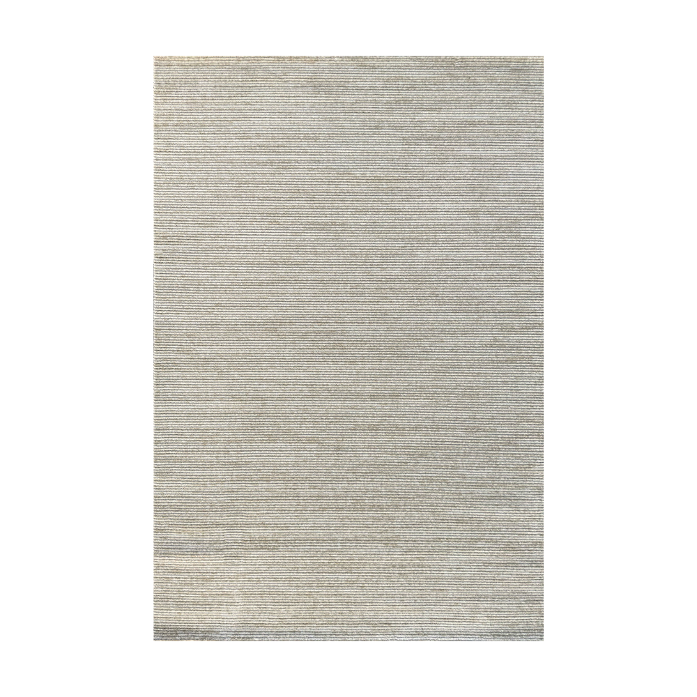 Oberon Stripes textured washable rug in neutral tones