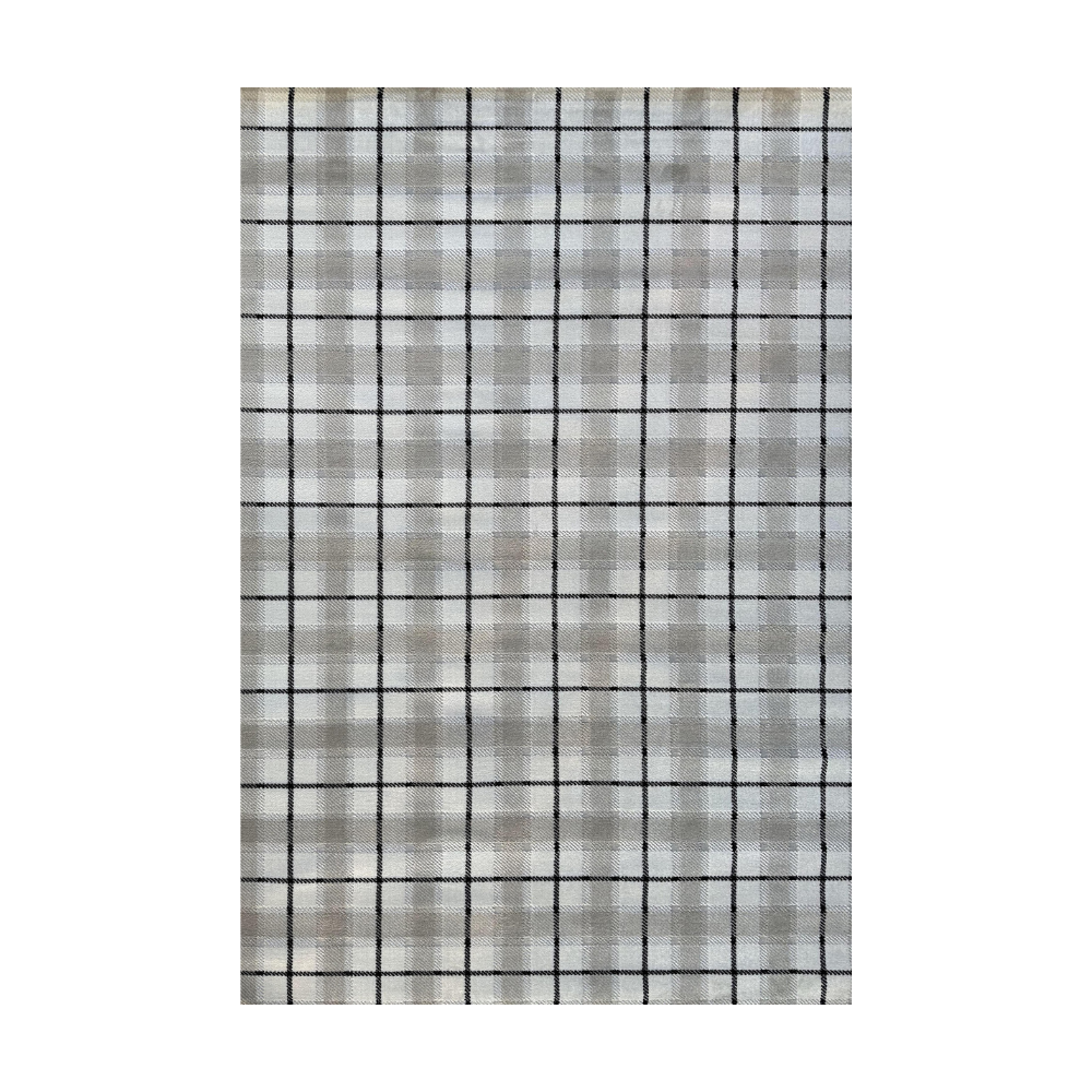 Lucian Checkered Textured Rug in neutral tones