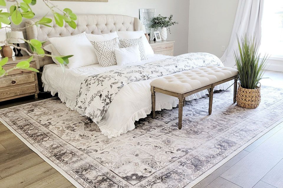 What is the Best Way to Position a Bedroom Area Rug?