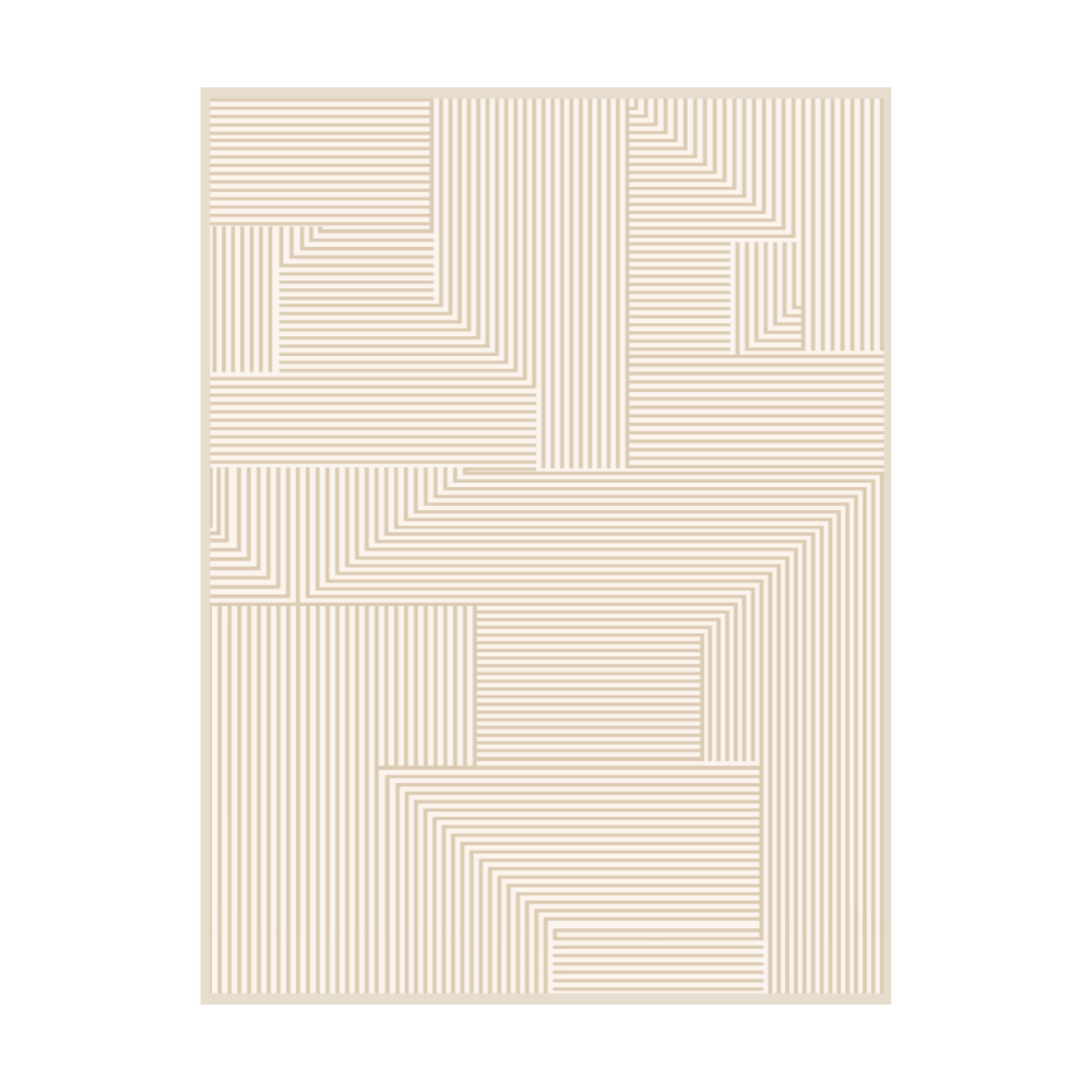 Ivory Labyrinth Stripe Rugs