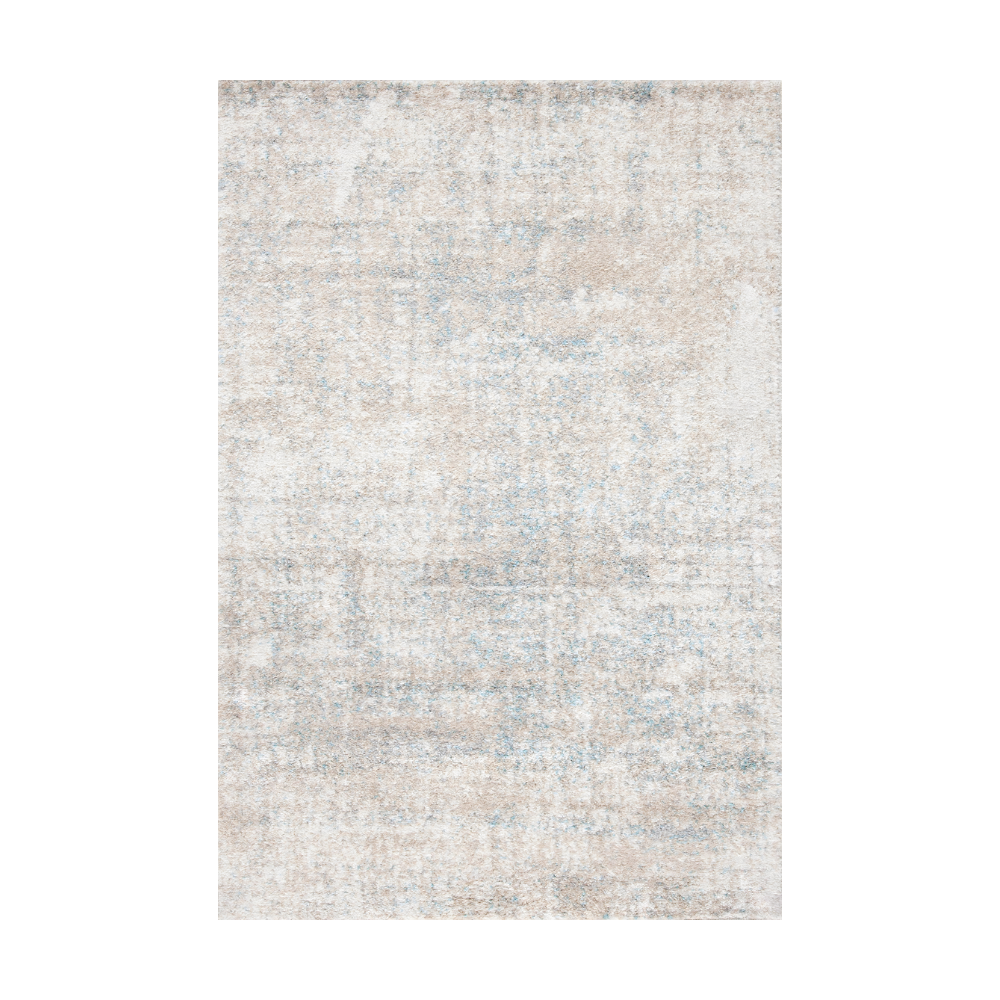 Harmonious Sunset Seren rug in neutral tones with subtle blue accents.