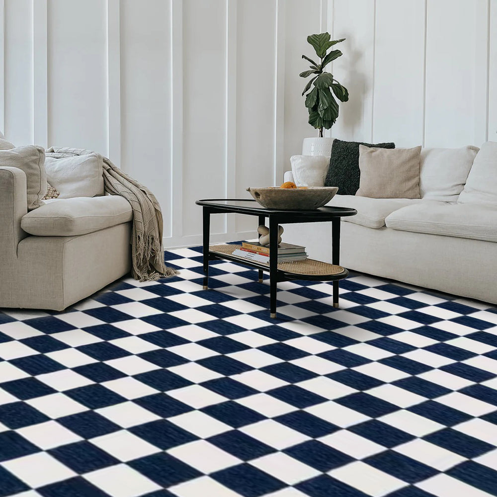 Sibylla Checkered Washable Rugs