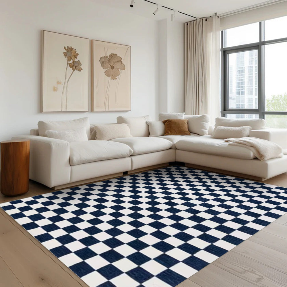 Sibylla Checkered Washable Rugs
