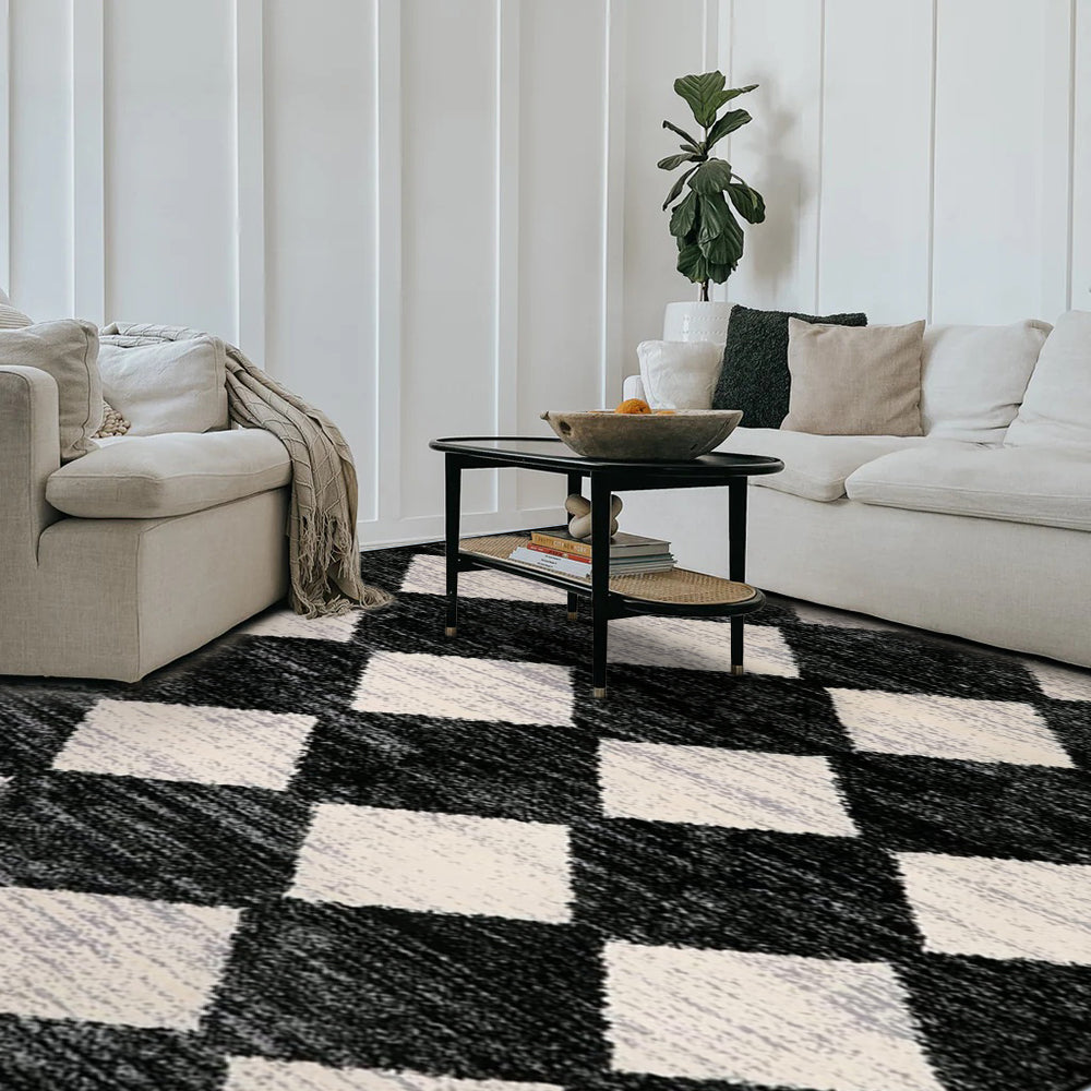 Thelonius Checkered Washable Rugs