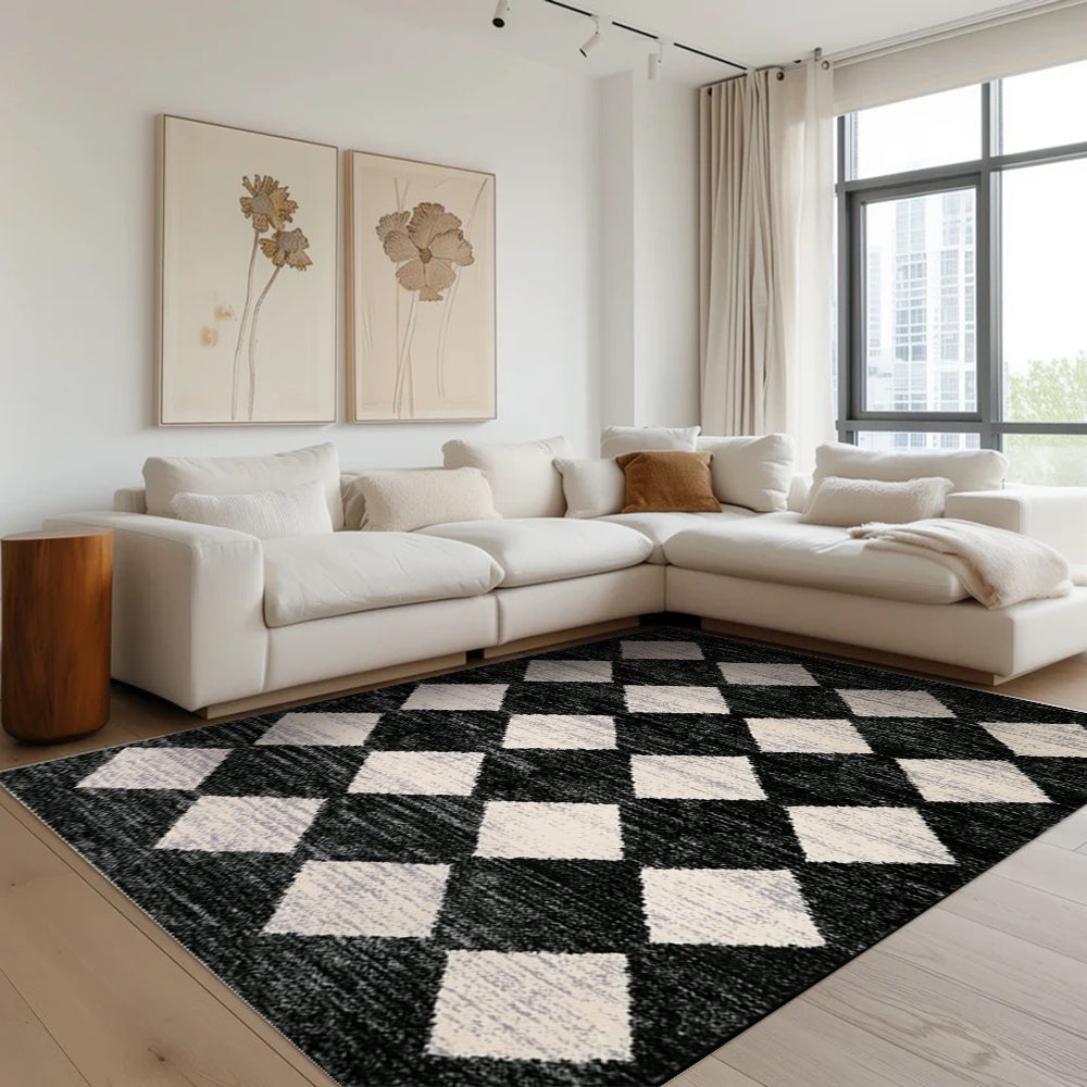 Thelonius Checkered Washable Rugs