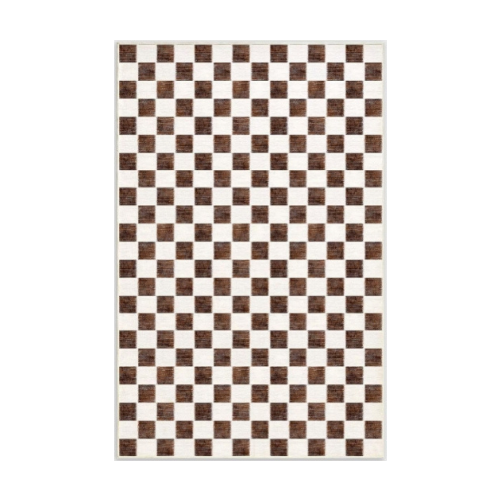 Ambrose Checkered Washable Rugs