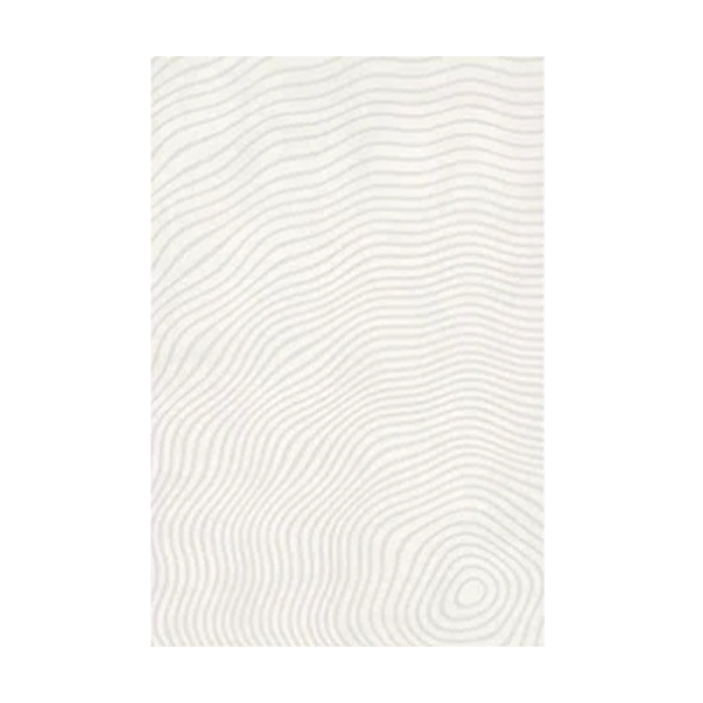 Elegant white modern rug with subtle wave pattern for contemporary decor