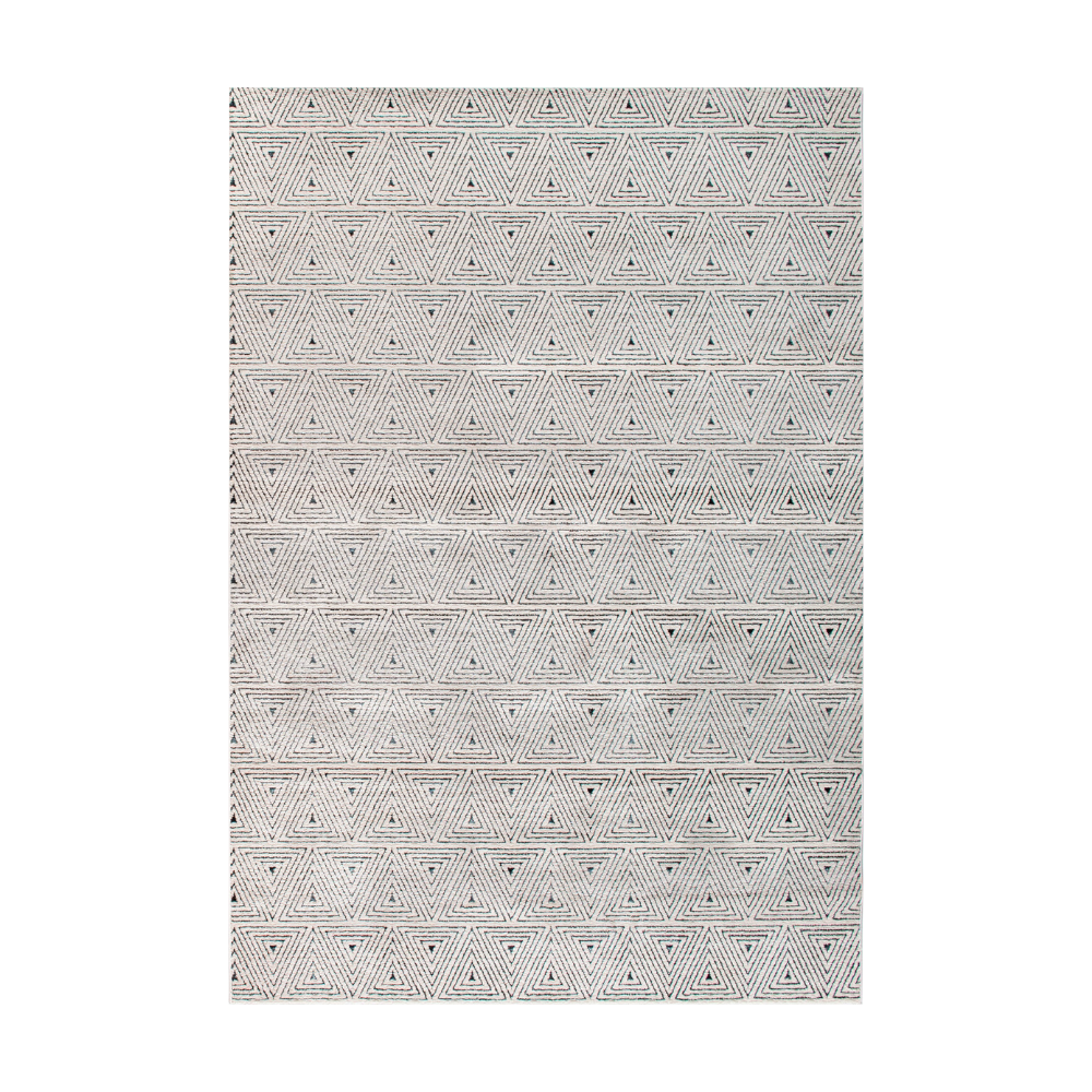 Zephyr Triangle Textured Rug with geometric design, perfect for modern homes