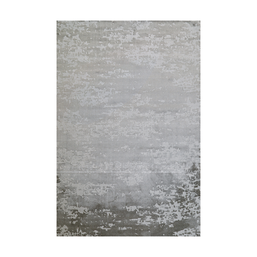 Light gray textured woven rug for modern home decor