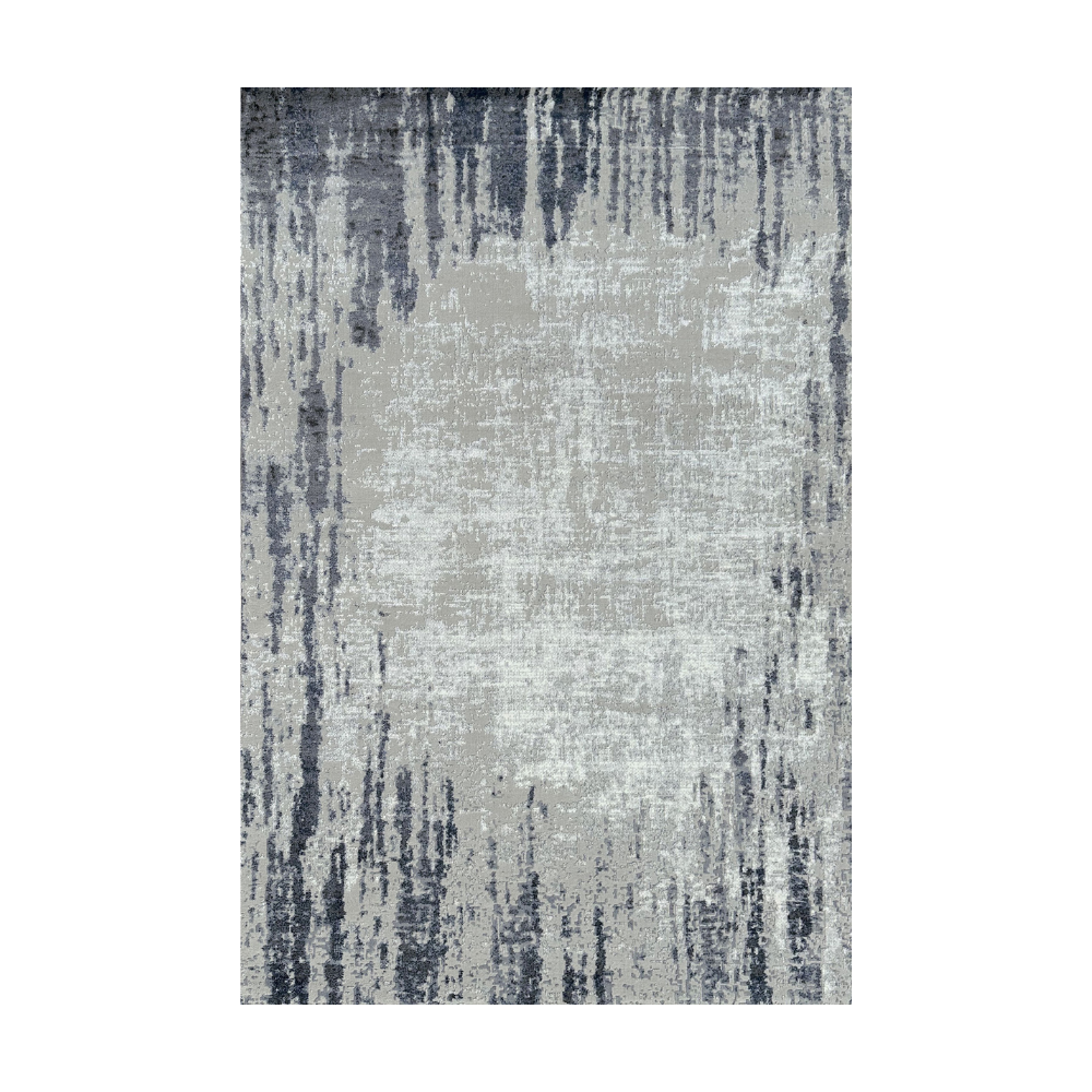 Briar Abstract Textured Rug in gray and cream colors